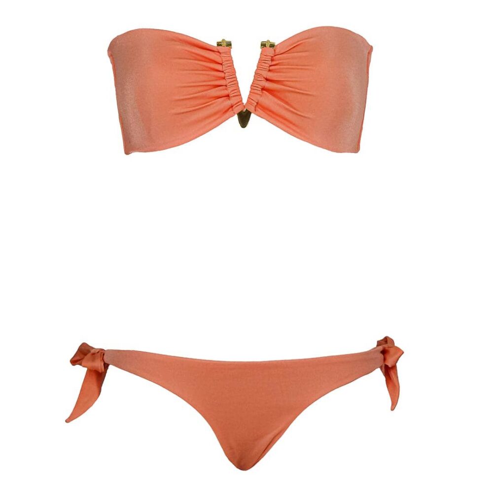 Melon Strapless Bikini