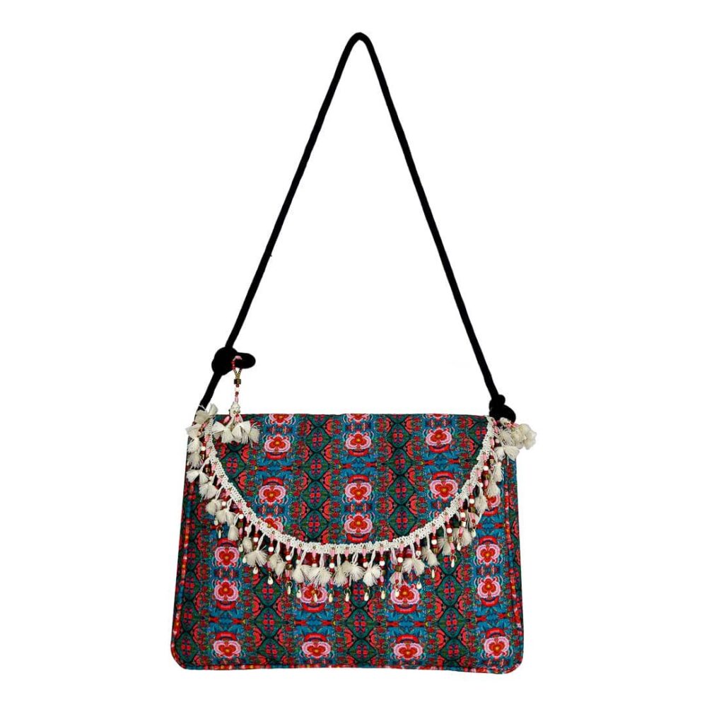 Crossbody Embroidered Beach Bag