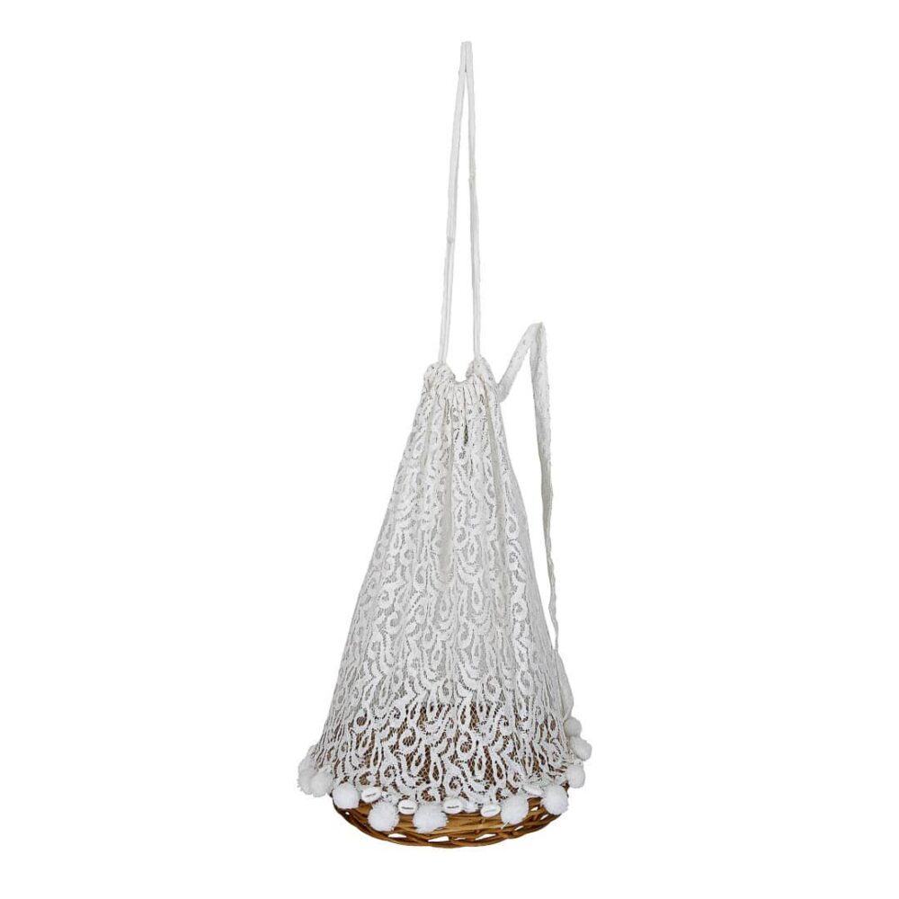 Lace White Beach Bag