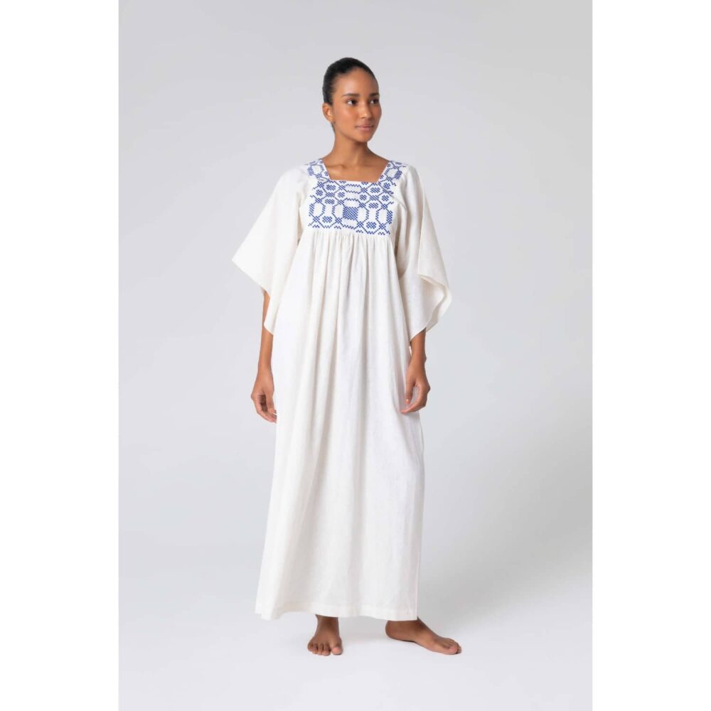 Wide Wayuu Embroidered Kaftan