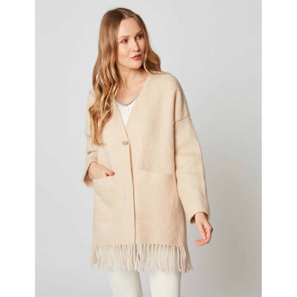 Loose Fitting Knitwear Wool Jacket