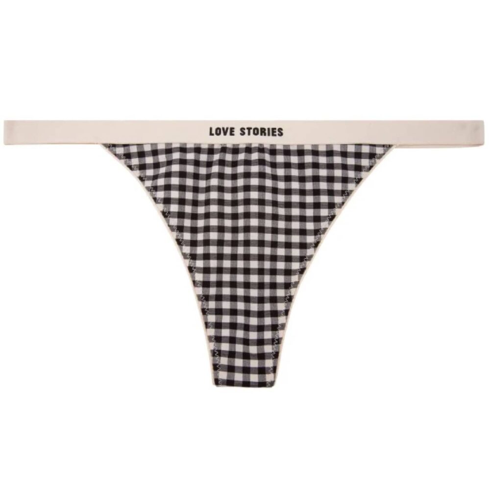 Black & White Thong
