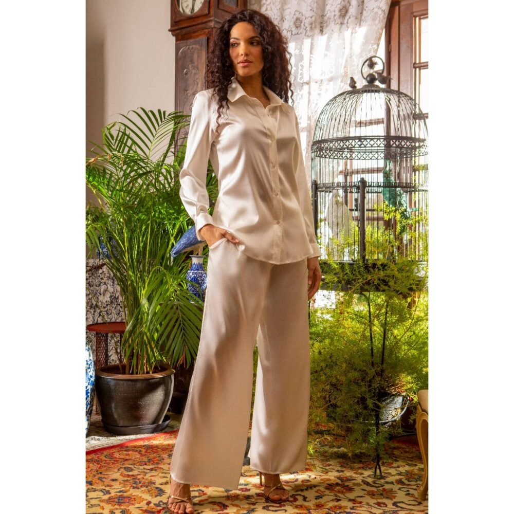 Silk Elegant Button Down Pyjamas