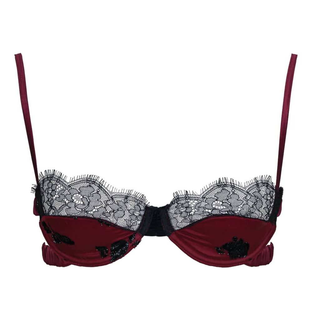 Red Silk Balconette