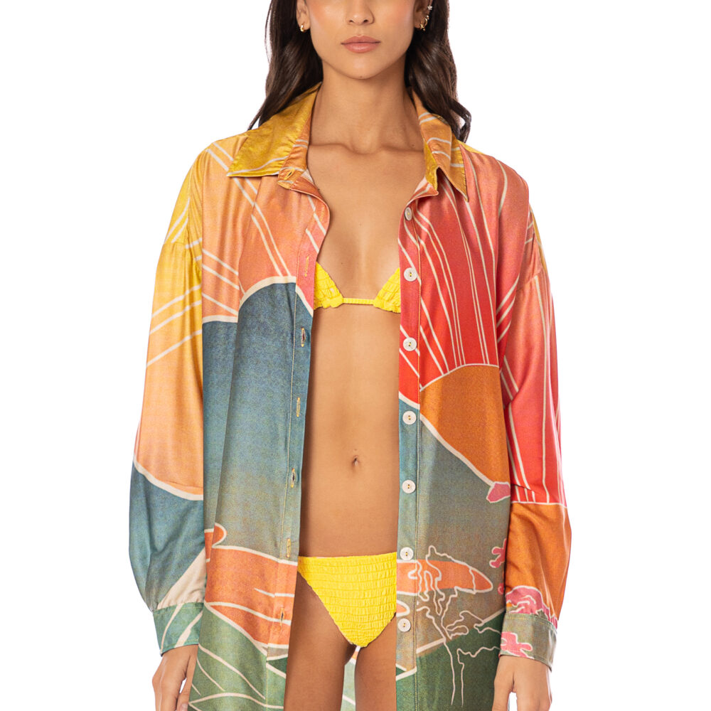 Sakura Scenery Long Shirt