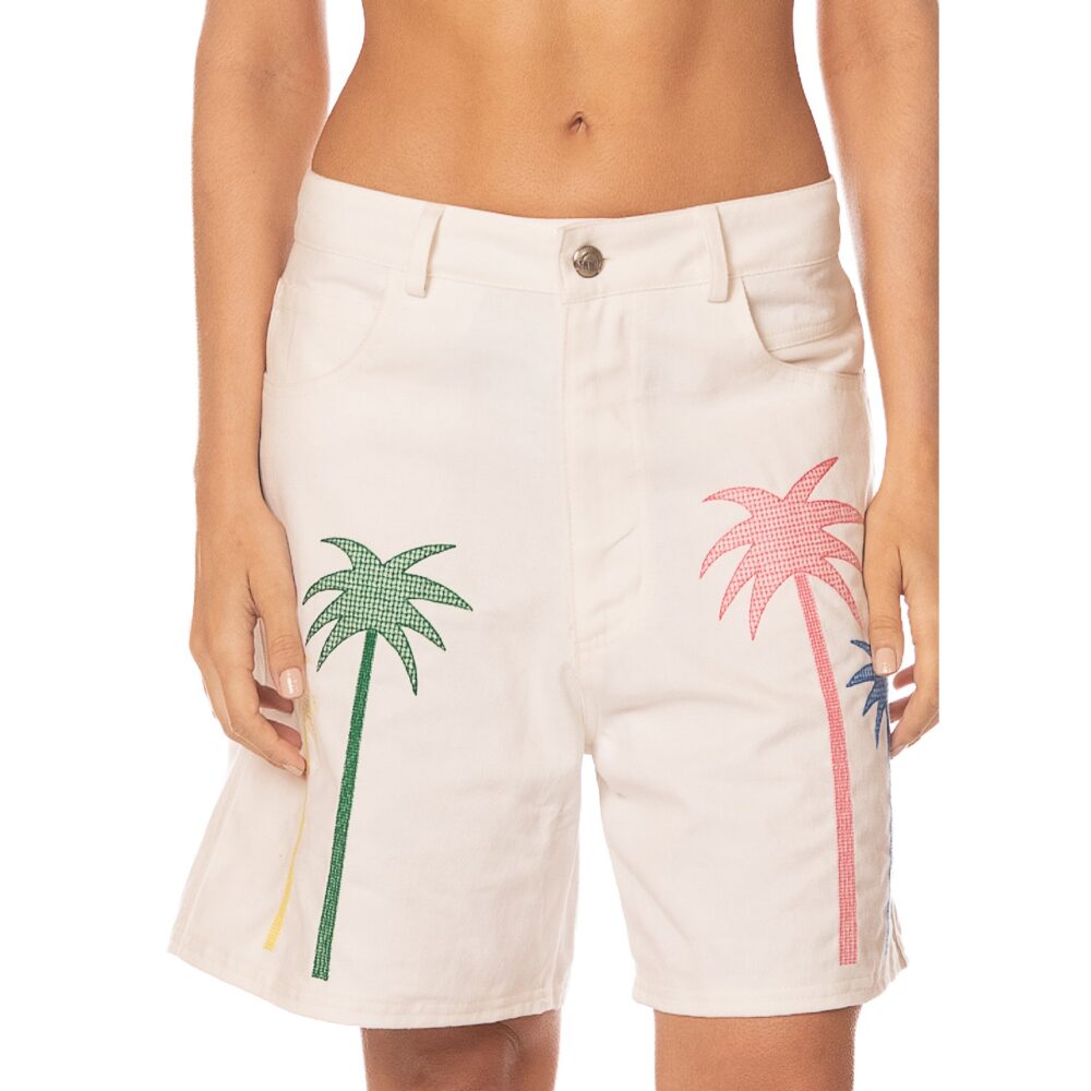 White Liam Shorts